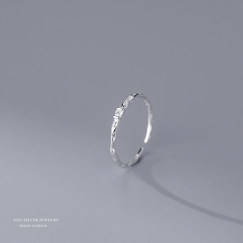 S925 Sterling Silver Twisted Circle Rings Set for Girls Holiday Gift