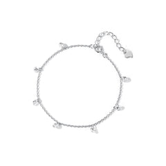 S925 Silver CZ Chain Bracelet Girls Holiday Children