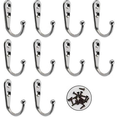 10pcs Retro Wall Hooks Hangers Door Mounted Coat Hooks With Screws Suction