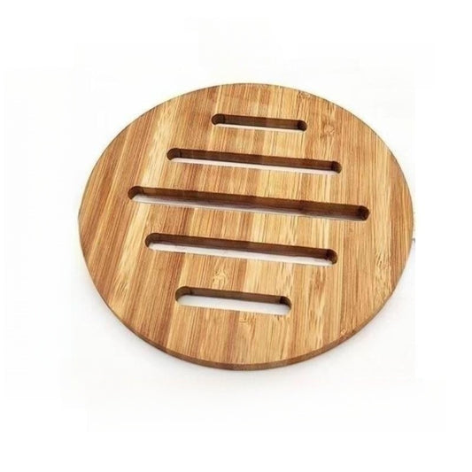 1pc 6pcs Bamboo Coaster Round Hot Pad Insulated Placemat Home Dining Table