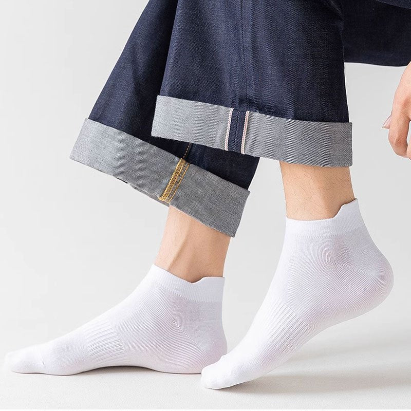 Men's Summer Thin Sweat Absorbing Breathable Low Cut Socks