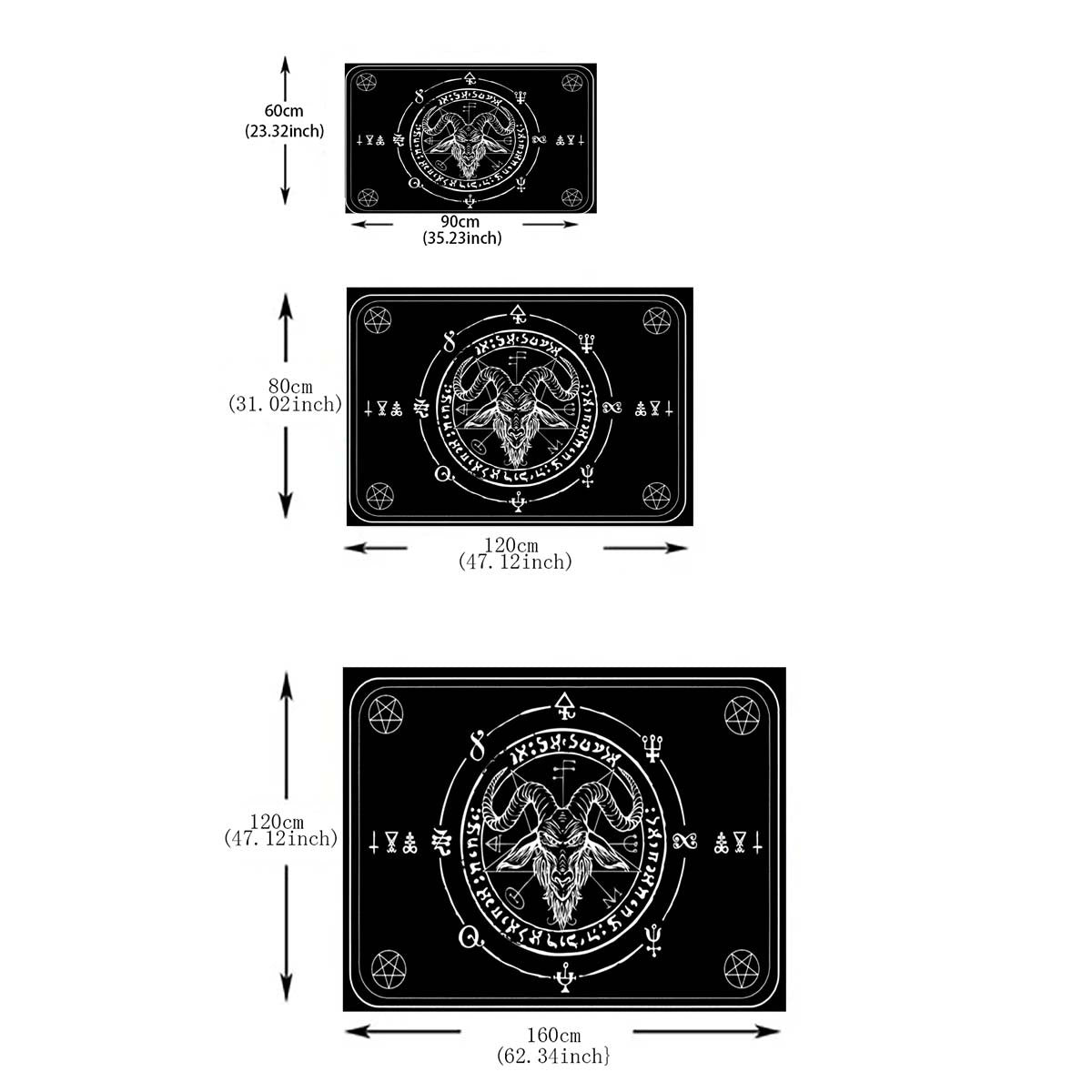 1pc Halloween Satan Kitchen Rug Polyester Carpet Mat