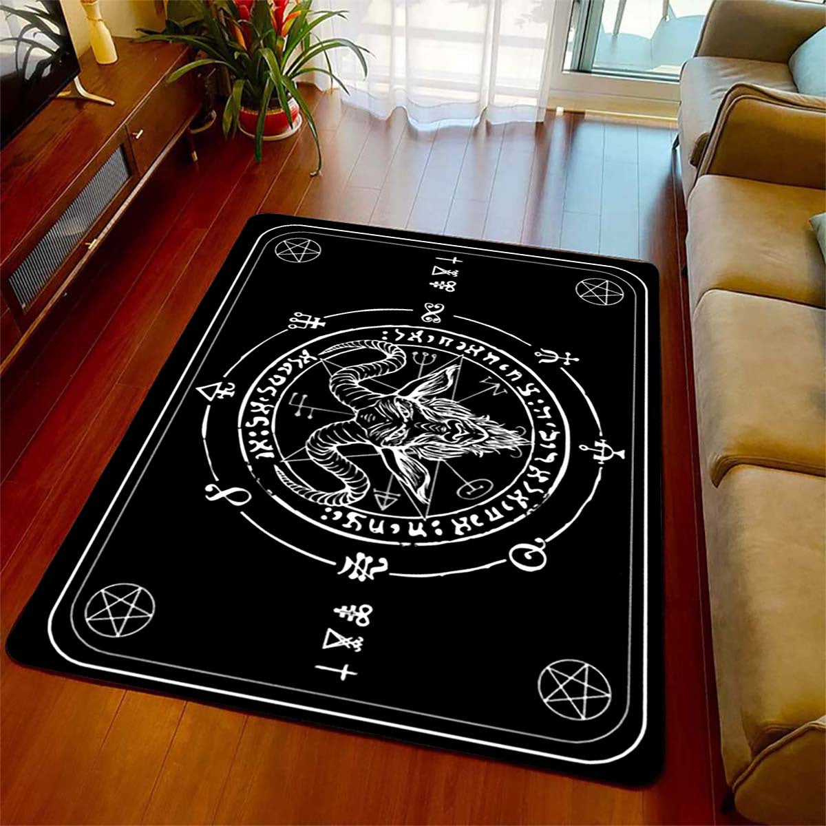 1pc Halloween Satan Kitchen Rug Polyester Carpet Mat