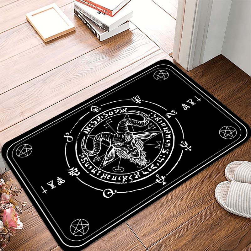 1pc Halloween Satan Kitchen Rug Polyester Carpet Mat