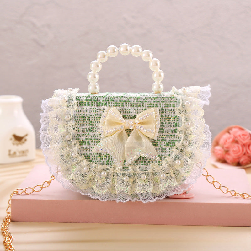 Princess Lace Crossbody Bag Coin Purse with Bow