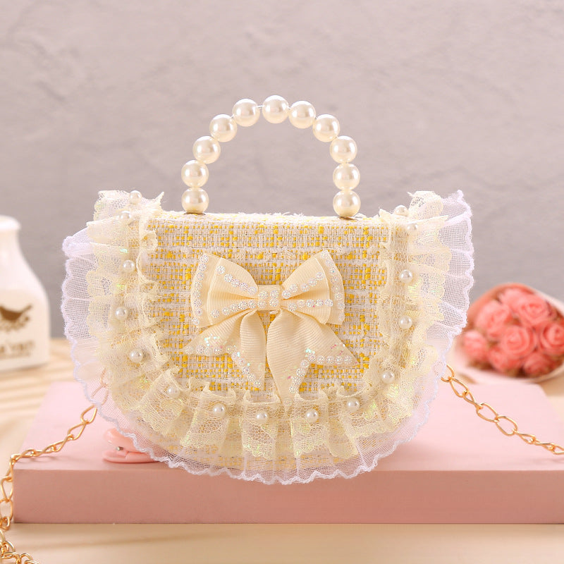 Princess Lace Crossbody Bag Coin Purse with Bow