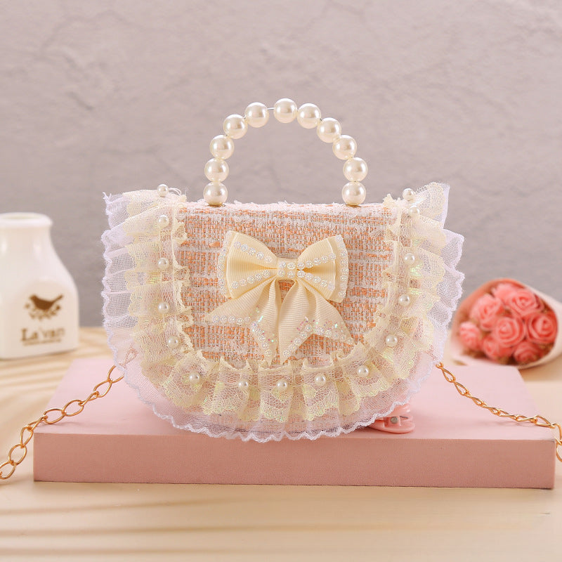 Princess Lace Crossbody Bag Coin Purse with Bow
