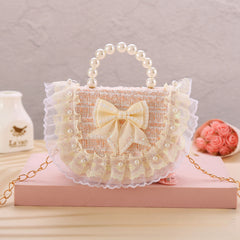 Princess Lace Crossbody Bag Coin Purse with Bow