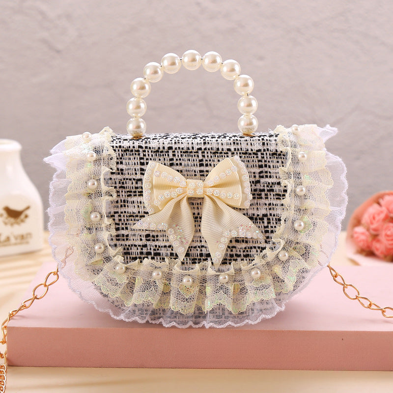 Princess Lace Crossbody Bag Coin Purse with Bow