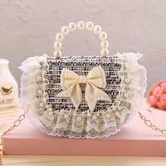 Princess Lace Crossbody Bag Coin Purse with Bow