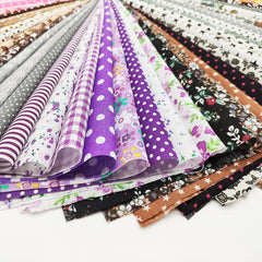 60pcs DIY Patchwork Fabric Flowers Precut Squares Sewing Quilting