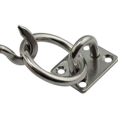 304 Stainless Steel Square Plate Eye Hook With Round Ring Boat Hardware