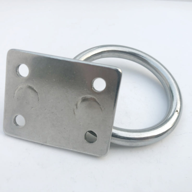 304 Stainless Steel Square Plate Eye Hook With Round Ring Boat Hardware