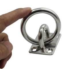 304 Stainless Steel Square Plate Eye Hook With Round Ring Boat Hardware