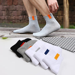 5 Pairs Men's Breathable Mid Calf Socks All Seasons
