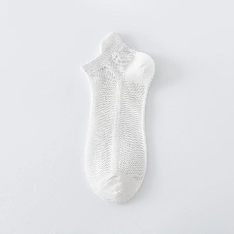 5 Pairs Men's Breathable Mesh Cotton Ankle Socks