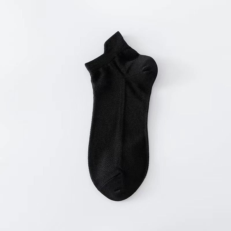5 Pairs Men's Breathable Mesh Cotton Ankle Socks
