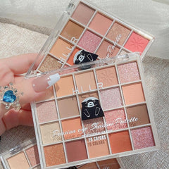 20-Color Eyeshadow Palette Matte Pearly Sequin Finish Smudge Proof Sweatproof
