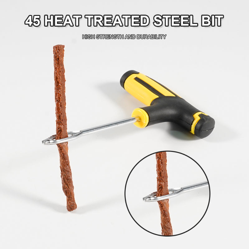 6pcs RV Tire Repair Tools Kit w/Strips Tubeless Puncture Plug Set