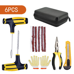 6pcs RV Tire Repair Tools Kit w/Strips Tubeless Puncture Plug Set