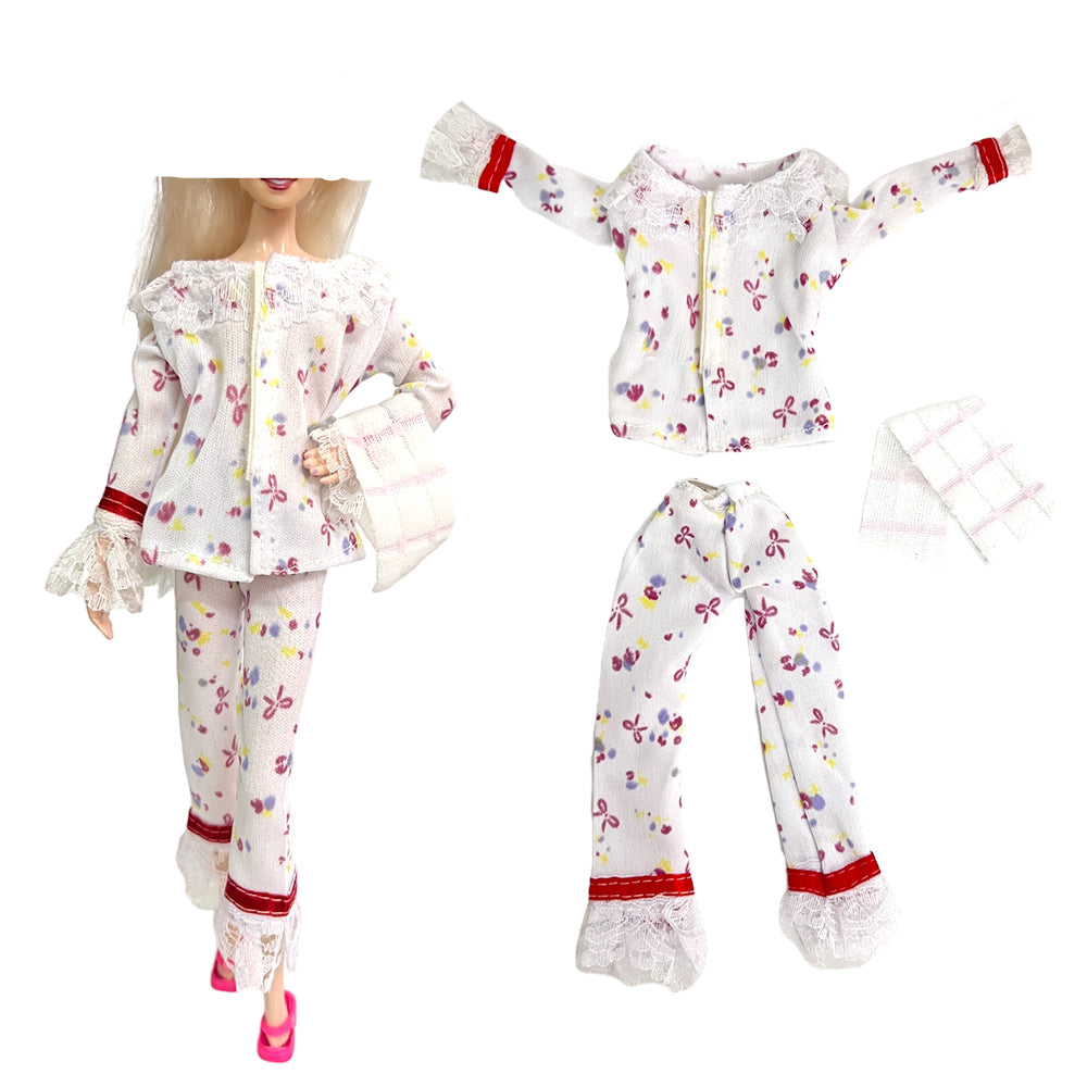 Princess Doll Clothes Set with Bath Towel, Pajamas, Stockings, Hat - Girl Toy