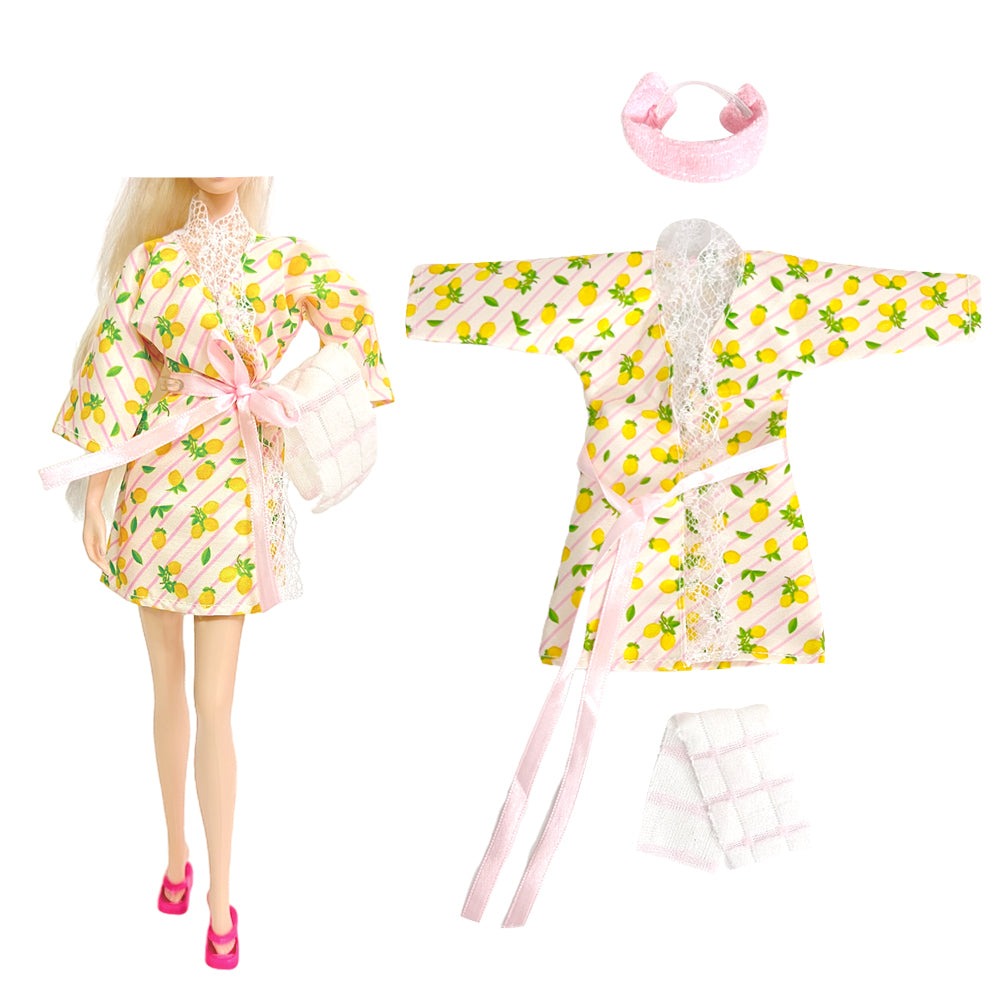 Princess Doll Clothes Set with Bath Towel, Pajamas, Stockings, Hat - Girl Toy