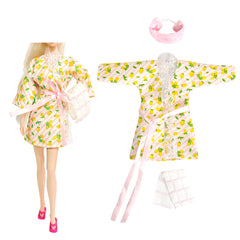 Princess Doll Clothes Set with Bath Towel, Pajamas, Stockings, Hat - Girl Toy