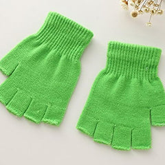 Winter Fleece Half Finger Gloves for Men and Women