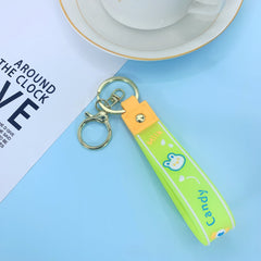 Cartoon Rainbow Lanyard Hand Strap Keychain Bag Car Key Pendant