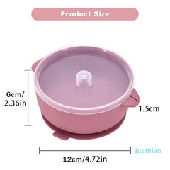 400ml Baby Silicone Bowl With Lid Baby Feeding Tableware