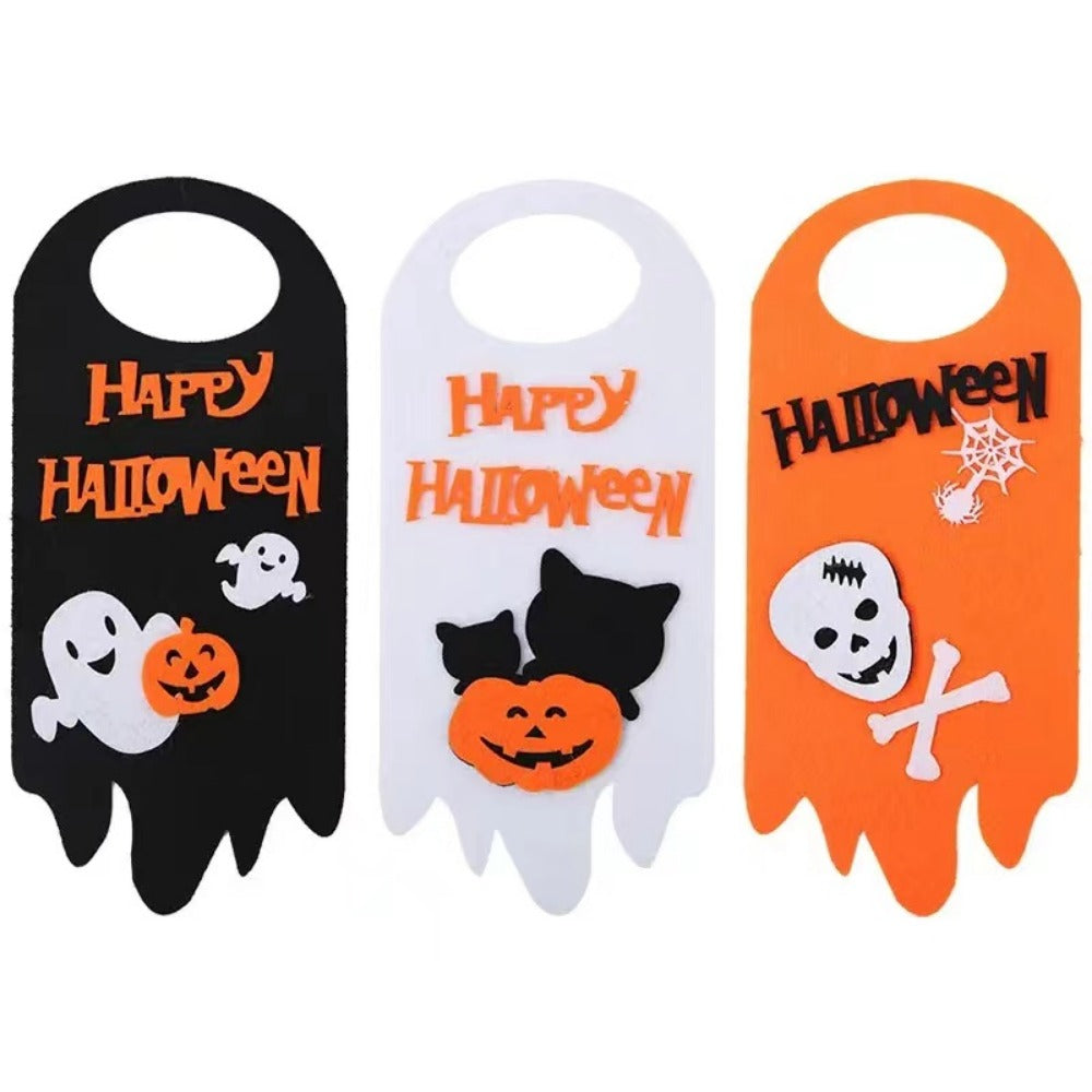 Halloween Hanging Decor Pumpkin Skull Ghost Cat Pattern Props