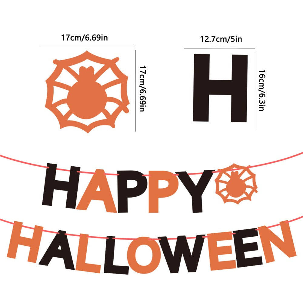 Halloween Banner Spider Party Decorations Supplies