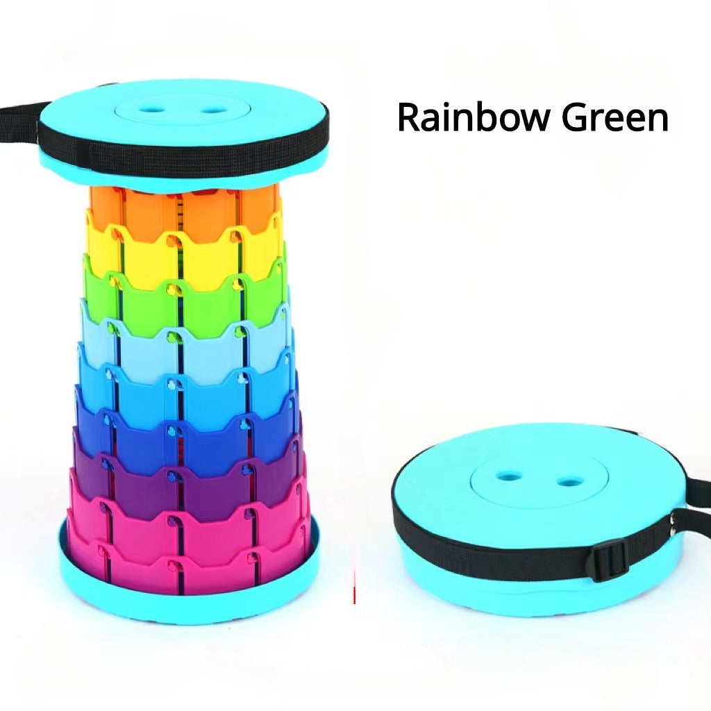Portable Telescopic Stool Adjustable Height Plastic Stool for Outdoor Camping