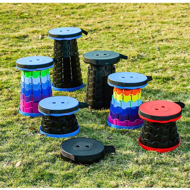 Portable Telescopic Stool Adjustable Height Plastic Stool for Outdoor Camping
