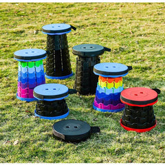 Portable Telescopic Stool Adjustable Height Plastic Stool for Outdoor Camping