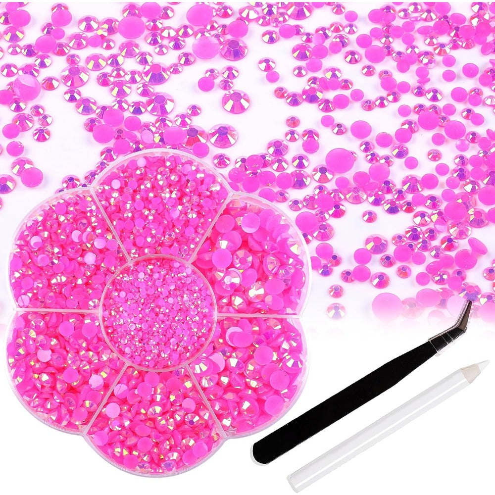 Pink AB Flatback Rhinestones Crafts Kit