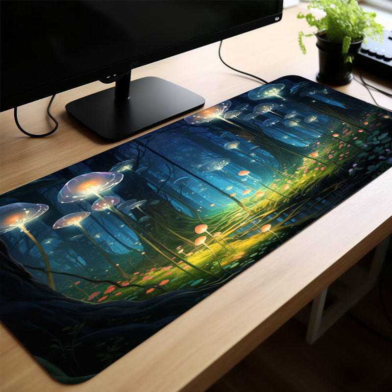 Green Plant Mushroom Mousepad HD Keyboard Pad
