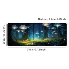 Green Plant Mushroom Mousepad HD Keyboard Pad