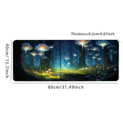 Green Plant Mushroom Mousepad HD Keyboard Pad