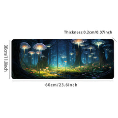 Green Plant Mushroom Mousepad HD Keyboard Pad