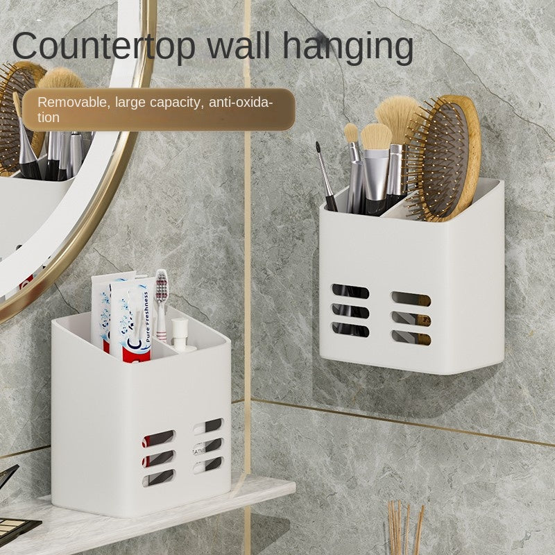 Wall Mounted Cosmetic Storage Rack Bathroom Organizer Stand