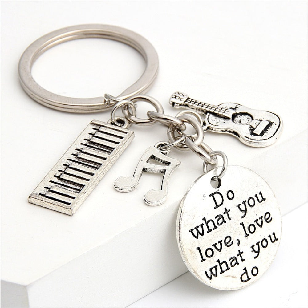 Creative Violin Note Piano Keychain Car Key Chain Pendant