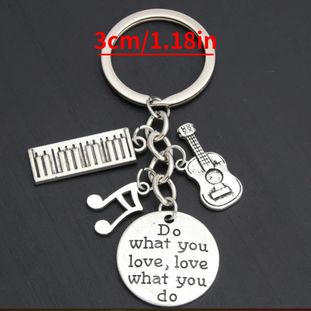 Creative Violin Note Piano Keychain Car Key Chain Pendant