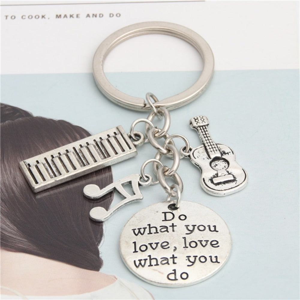 Creative Violin Note Piano Keychain Car Key Chain Pendant