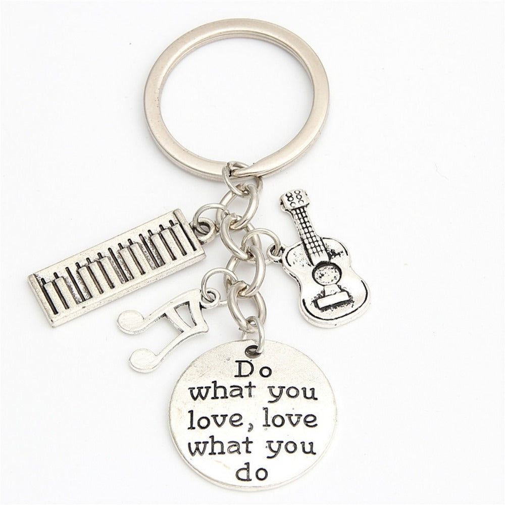 Creative Violin Note Piano Keychain Car Key Chain Pendant