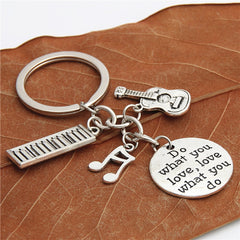 Creative Violin Note Piano Keychain Car Key Chain Pendant