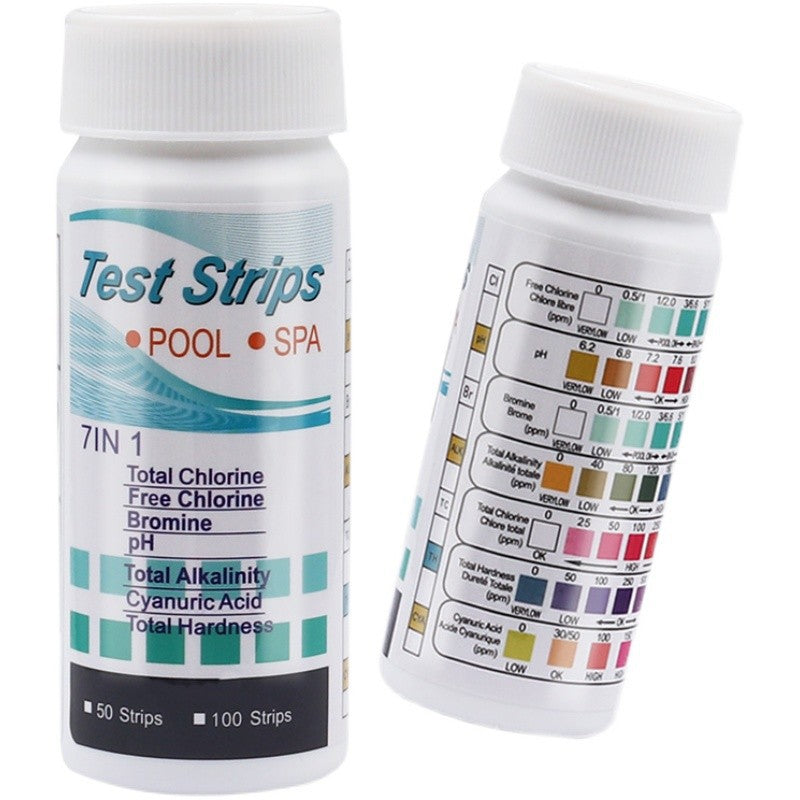 Pool & Hot Tub Test Strips - PH, Chlorine, Bromine, Alkalinity