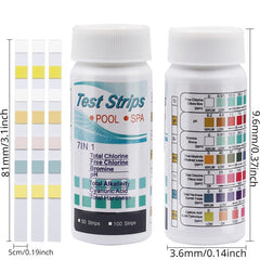 Pool & Hot Tub Test Strips - PH, Chlorine, Bromine, Alkalinity