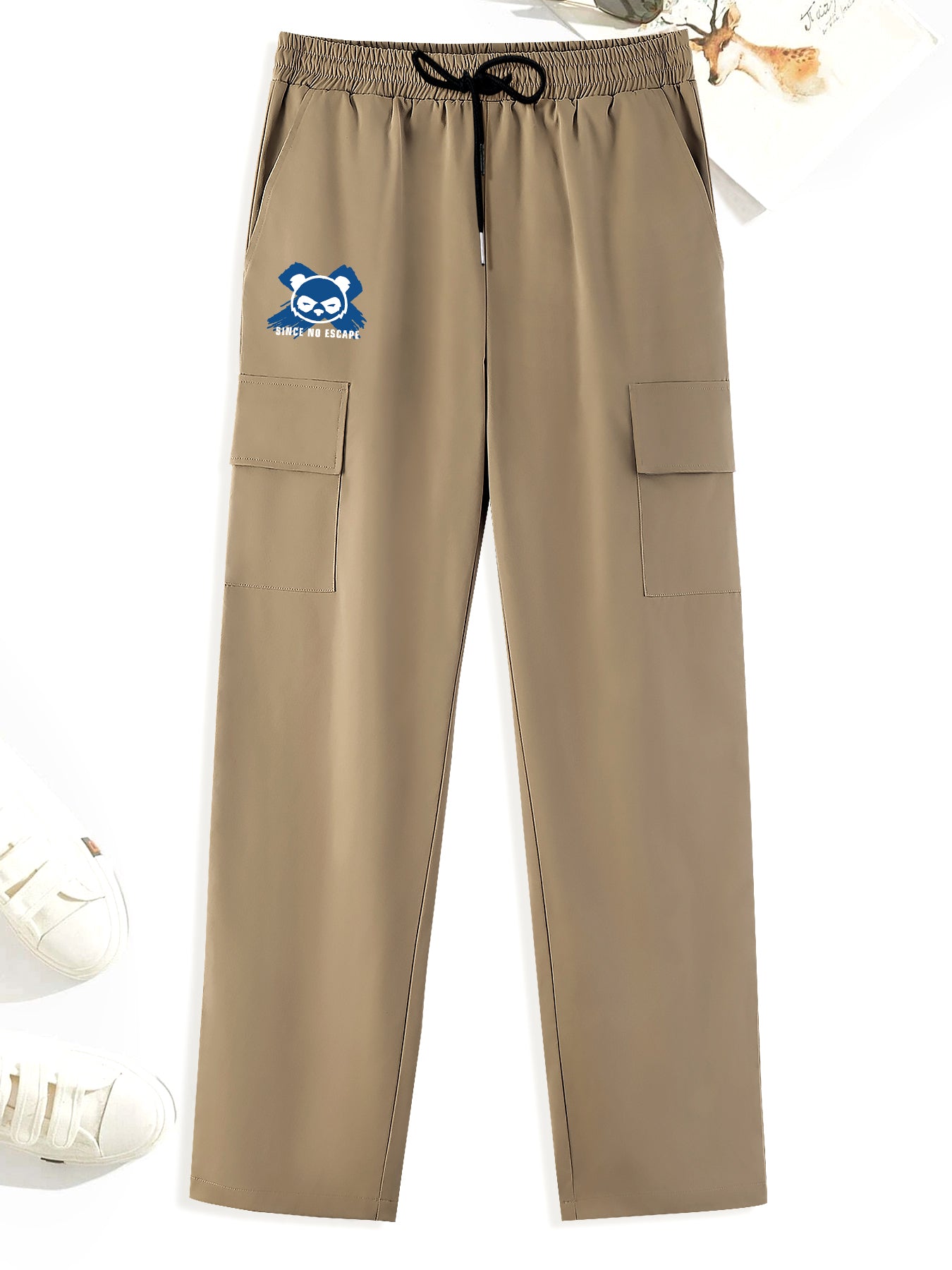 Men's Stretch Cargo Pants with Pockets for Summer/Fall