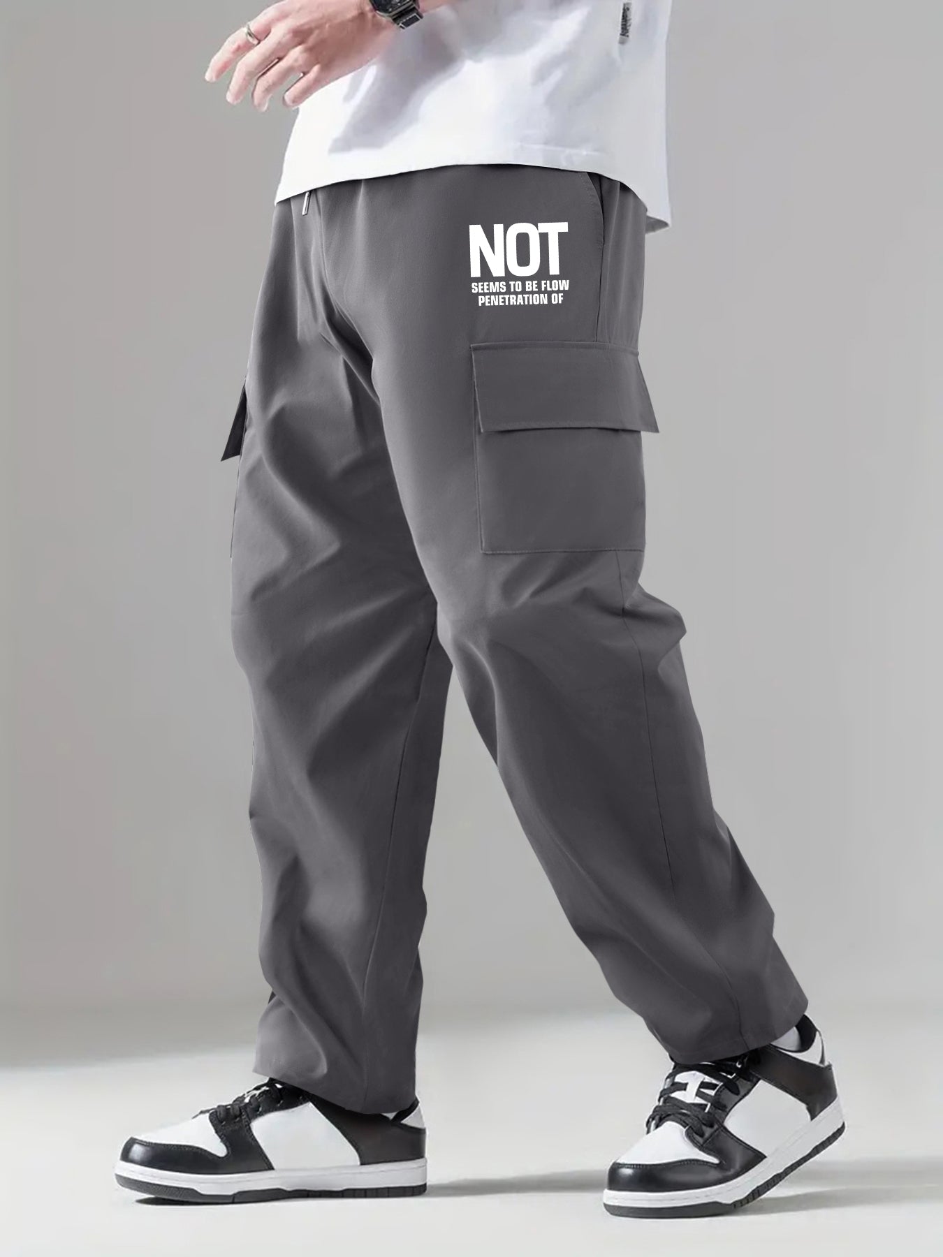 Men's Stretch Cargo Pants with Pockets for Summer/Fall
